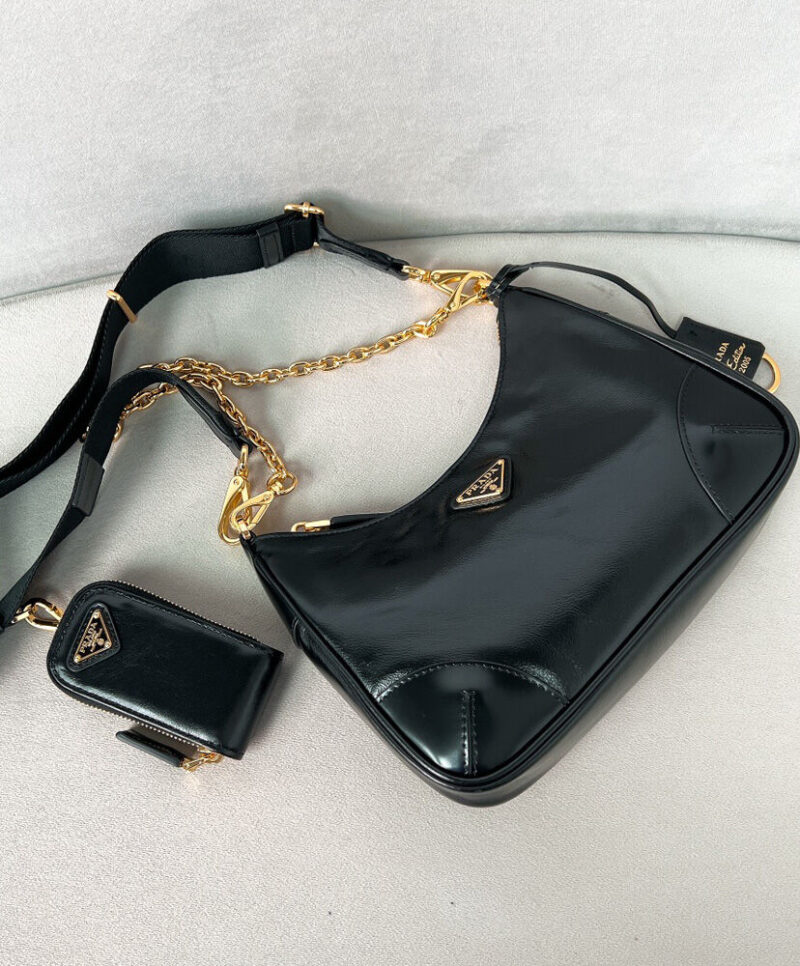Prada Re-Edition 2005 Leather Bag 1BH204 Black